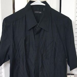 Kenneth Cole collared shirt black Medium
